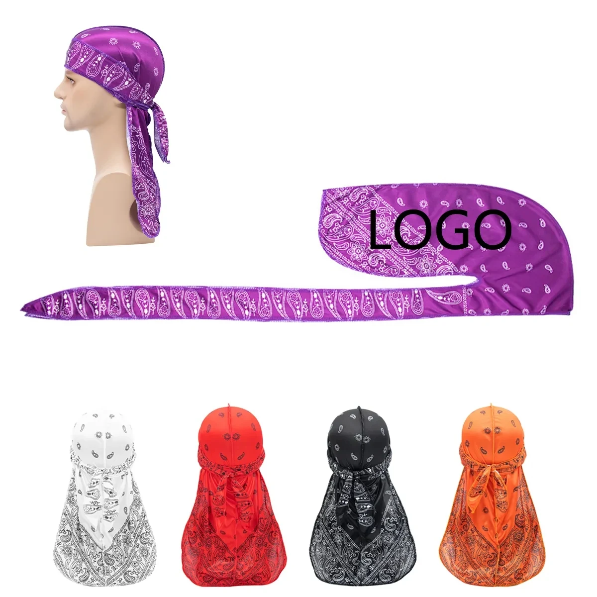 Headband Bandana Hip-Hop Durag Cap 1