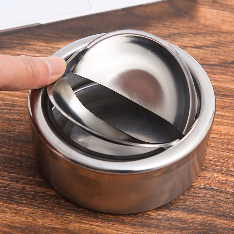 Flip Top Stainless Steel Ashtray