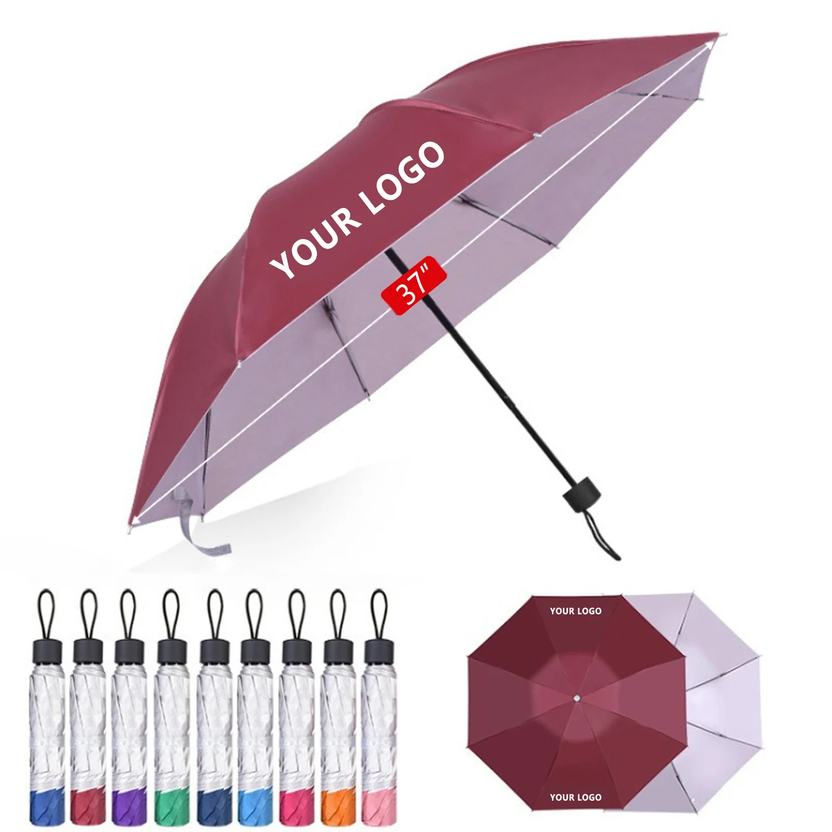 Dual-purpose umbrella for sun and rain protection 1