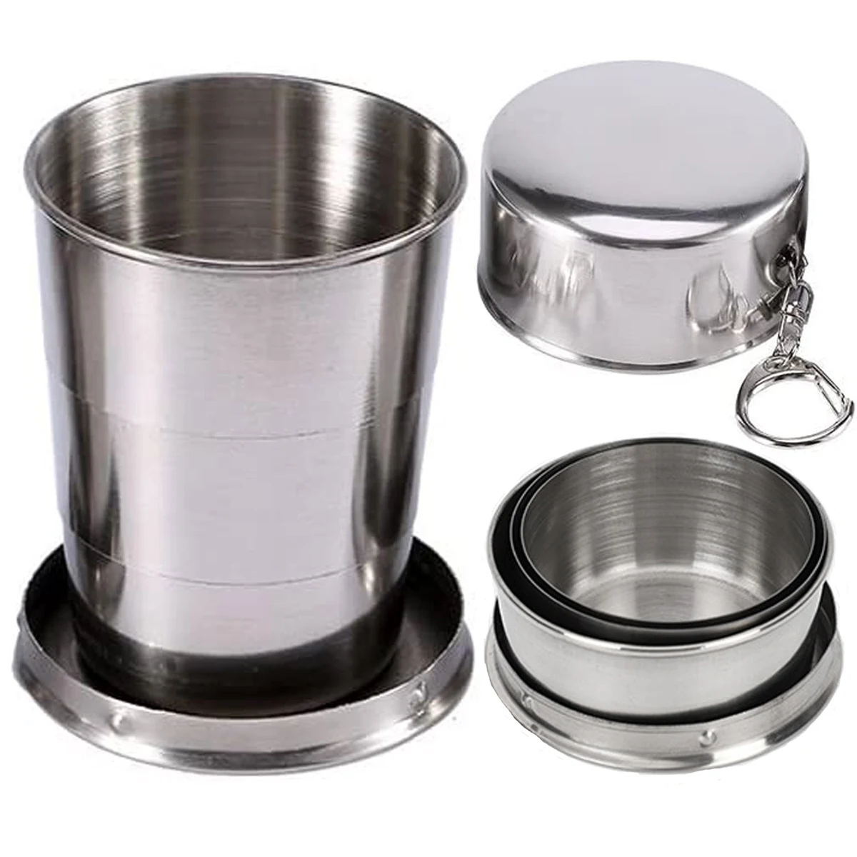 150ml Stainless Steel Portable Outdoor Travel Collapsible Cup 1