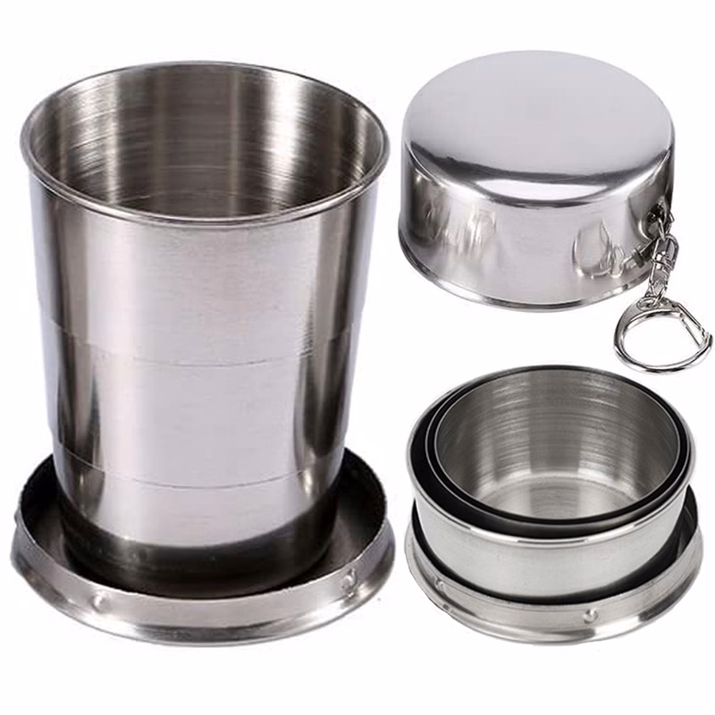 150ml Stainless Steel Portable Outdoor Travel Collapsible Cup