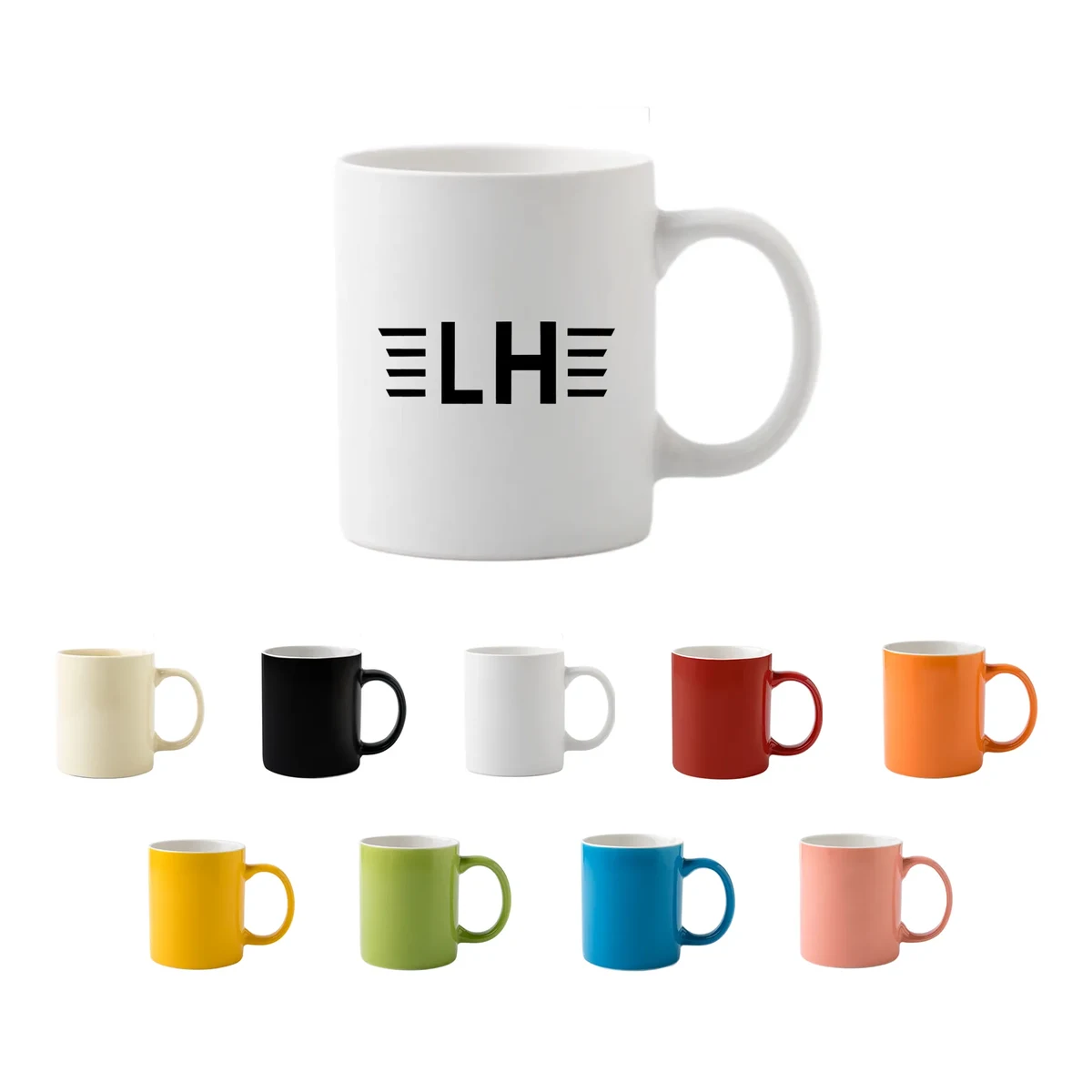 11 oz Porcelain Coffee Mug with Hanlde 1