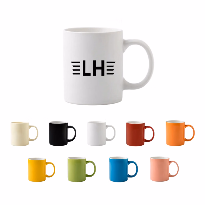 11 oz Porcelain Coffee Mug with Hanlde