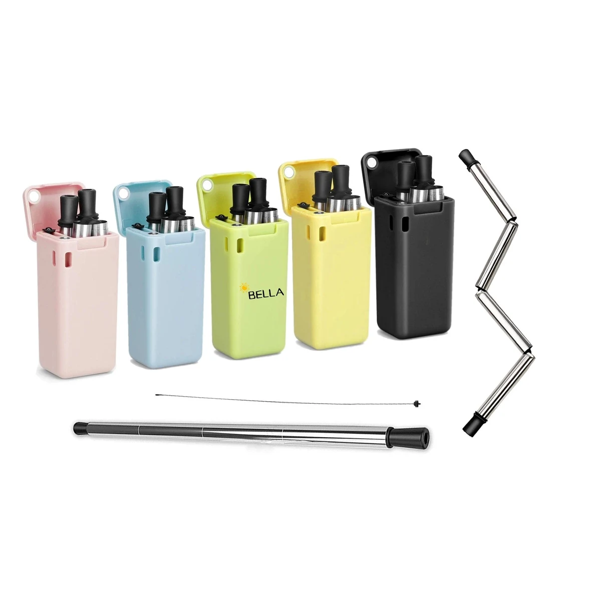 Collapsible Reusable Straw With Case 1