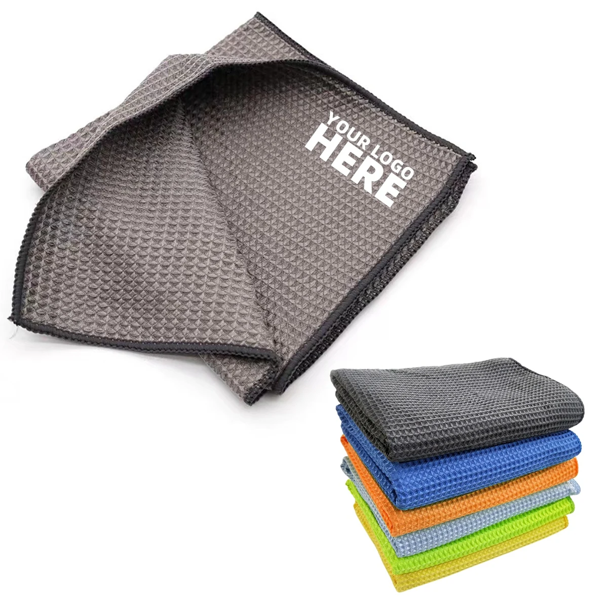 Waffle Weave Microfiber Towel 1