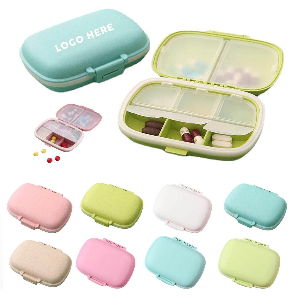 Portable 8-Grid Moisture-Proof Pill Box 1