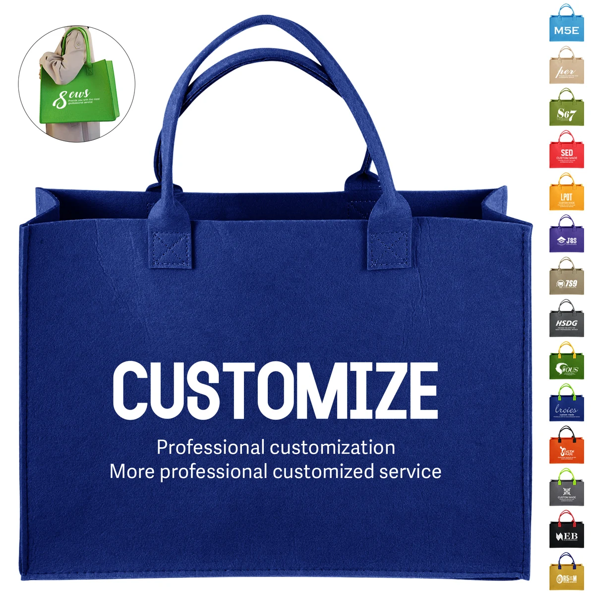Custom Felt Tote Bag 1