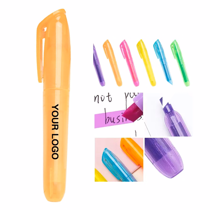 Wide Barrel Highlighter Pen with Silkscreen Printing