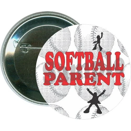 Softball Parent, Softball Button 1