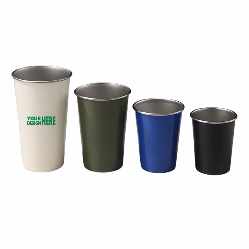 MOQ 50 Customizable Stainless Steel Beer Cup Outdoor Camping Mug