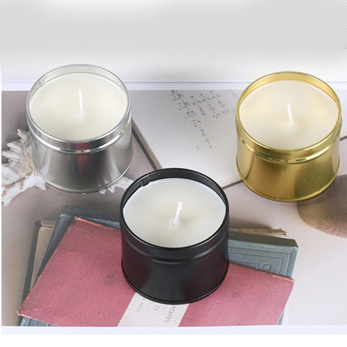 Natural Soy Wax Portable Travel Tin Scented Candles 1