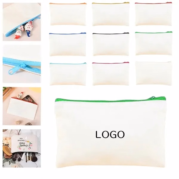 Eco-Friendly Canvas Zip Bag with Sustainable Reusable Pouch
