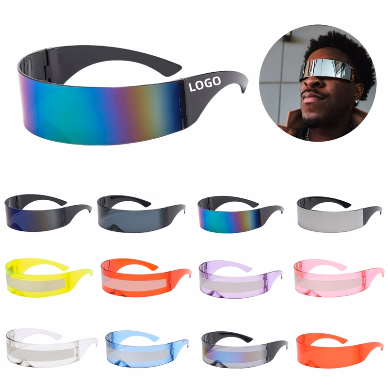 Monoblock Shield Mirrored Sunglasses
