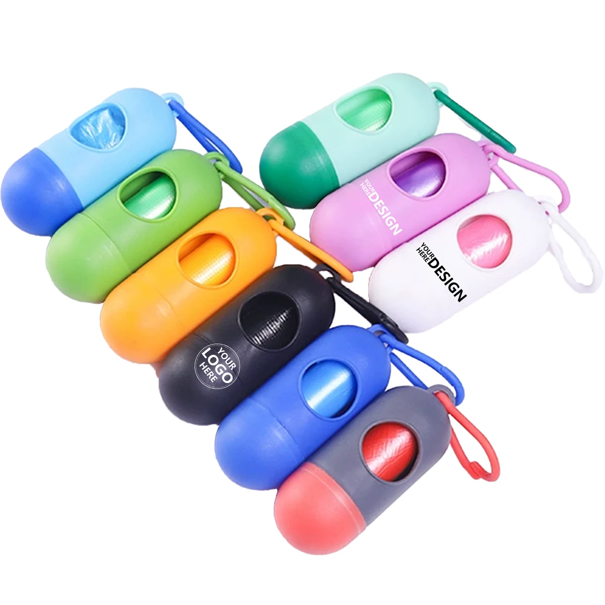 Mini Plastic Capsule-Shaped Garbage Bin 1