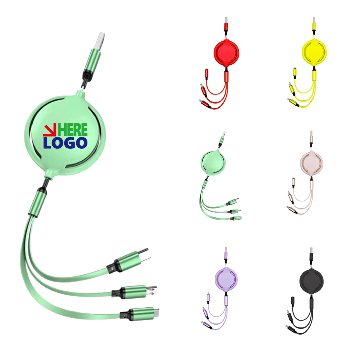 Three in one silicone data cable 1