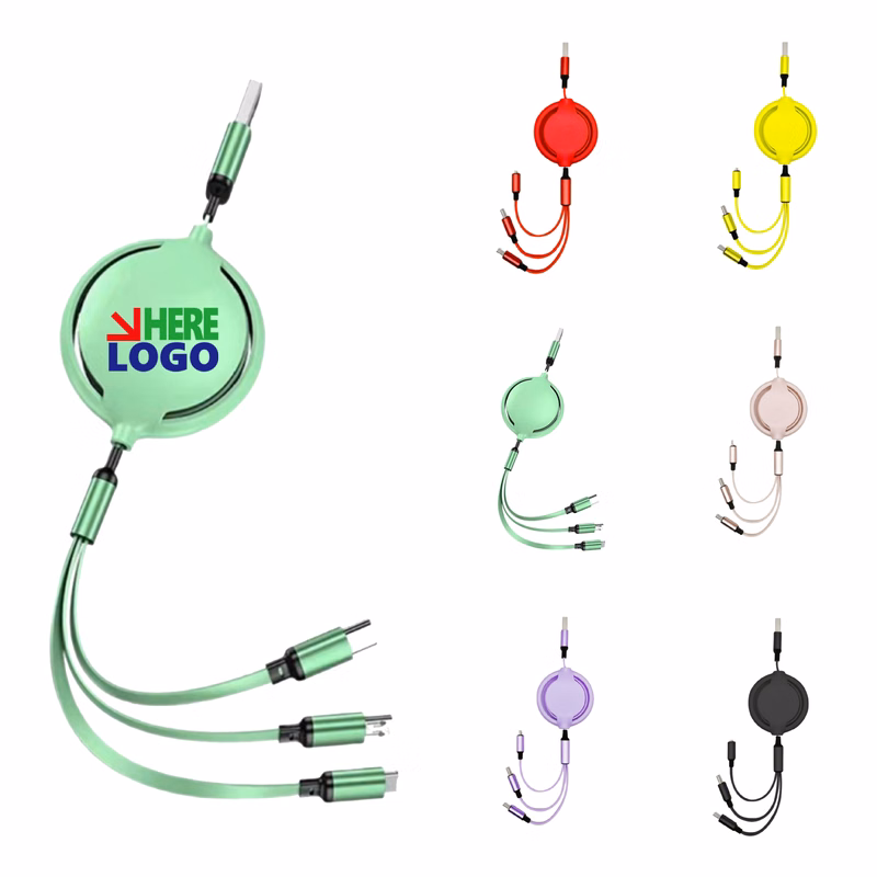 Three in one silicone data cable