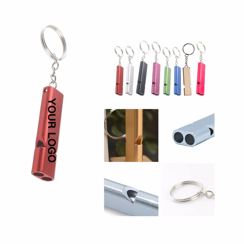 Lightweight Aluminum Whistle with Keychain Clip