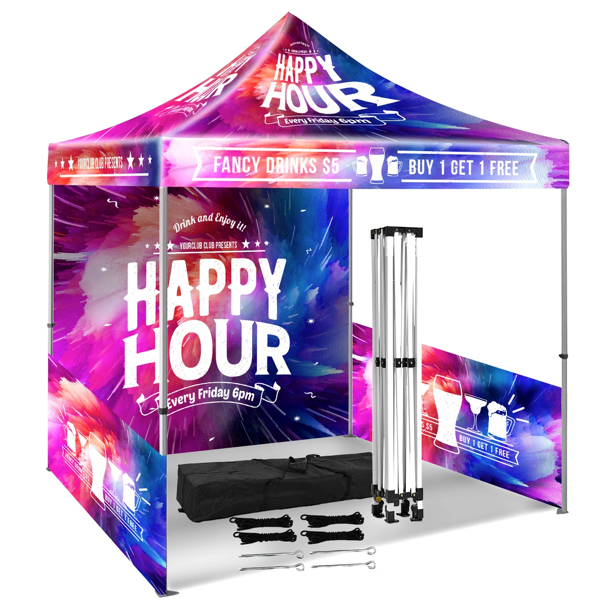 10'x10' Dye-Sublimation Canopy Tent 1