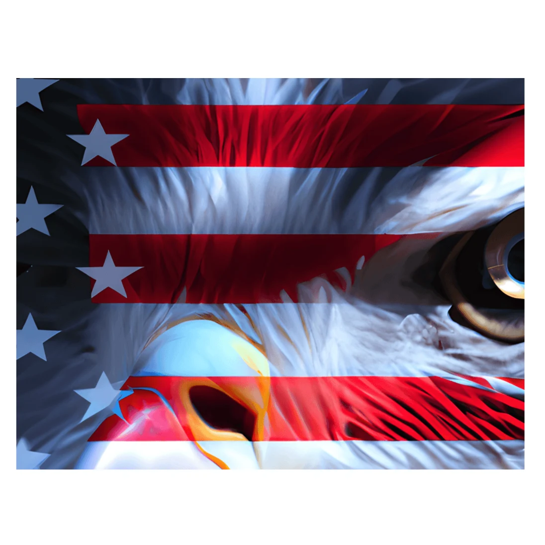 Photo Color Custom Flag on White Fabric 1