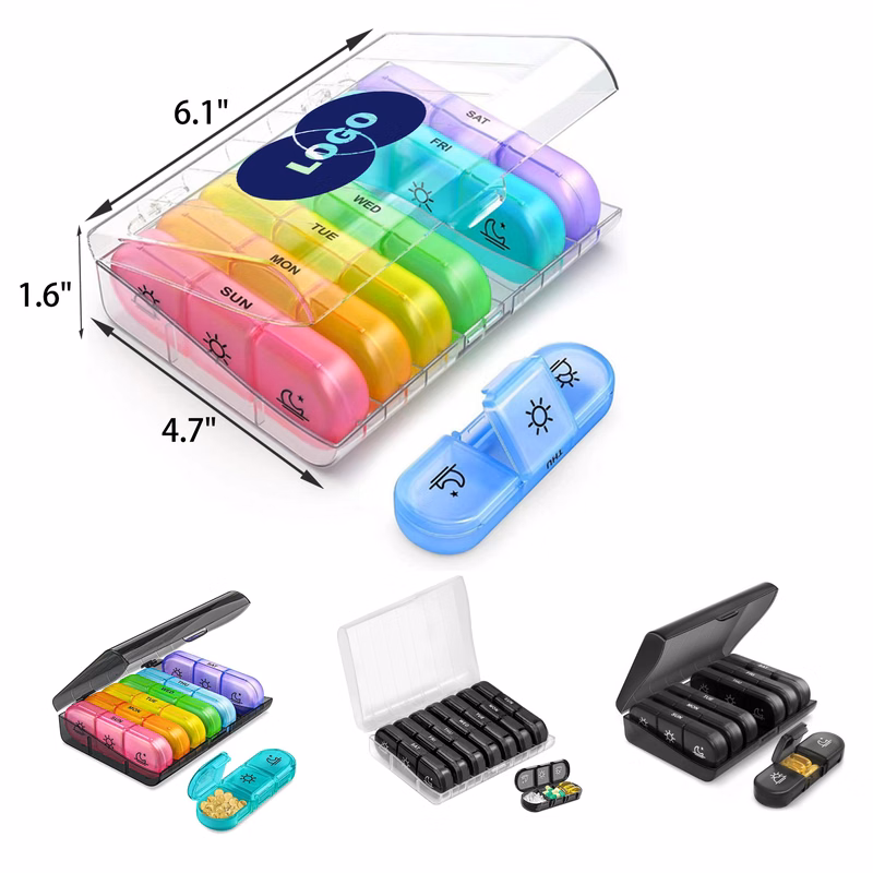 Secure 3 Cell Portable Weekly Medicine Box