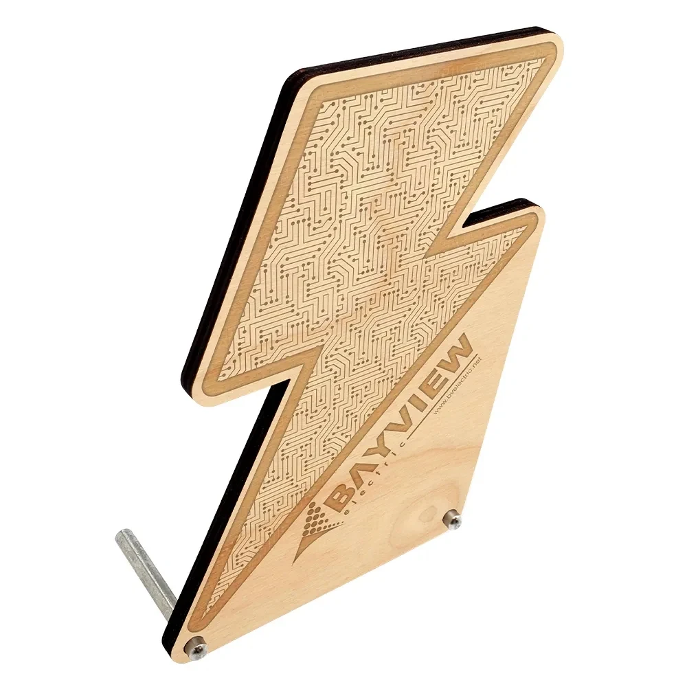 Laser Etched Birch Desk Plaques with Posts 1