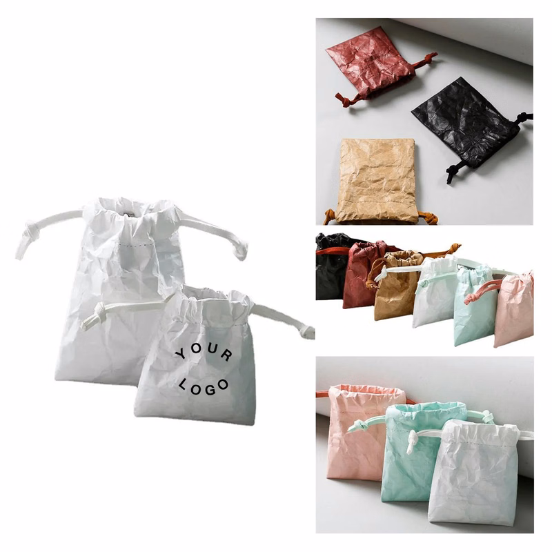 Lightweight Tyvek Mini Pouch with Drawstring