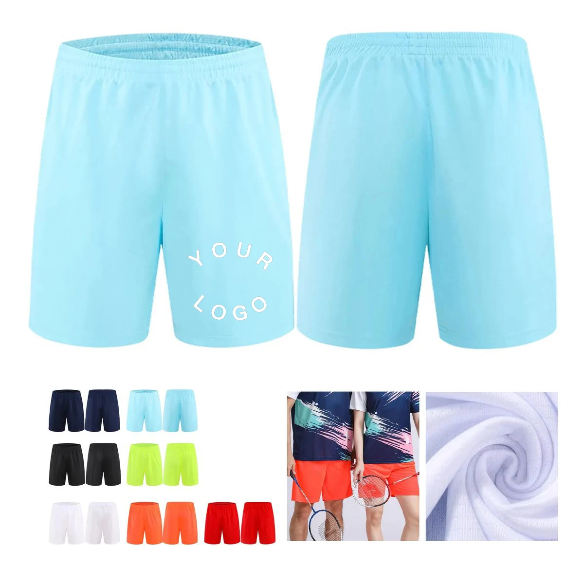 Lightweight Quick Dry Athletic Shorts with Elastic Waist 1