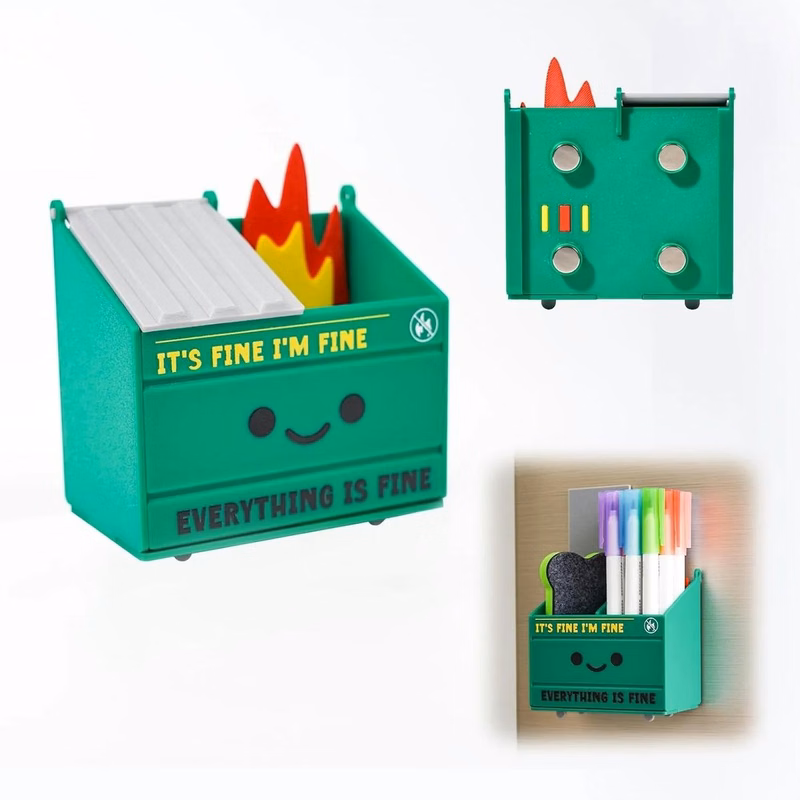 Funny Dumpster Fire Pen Holder