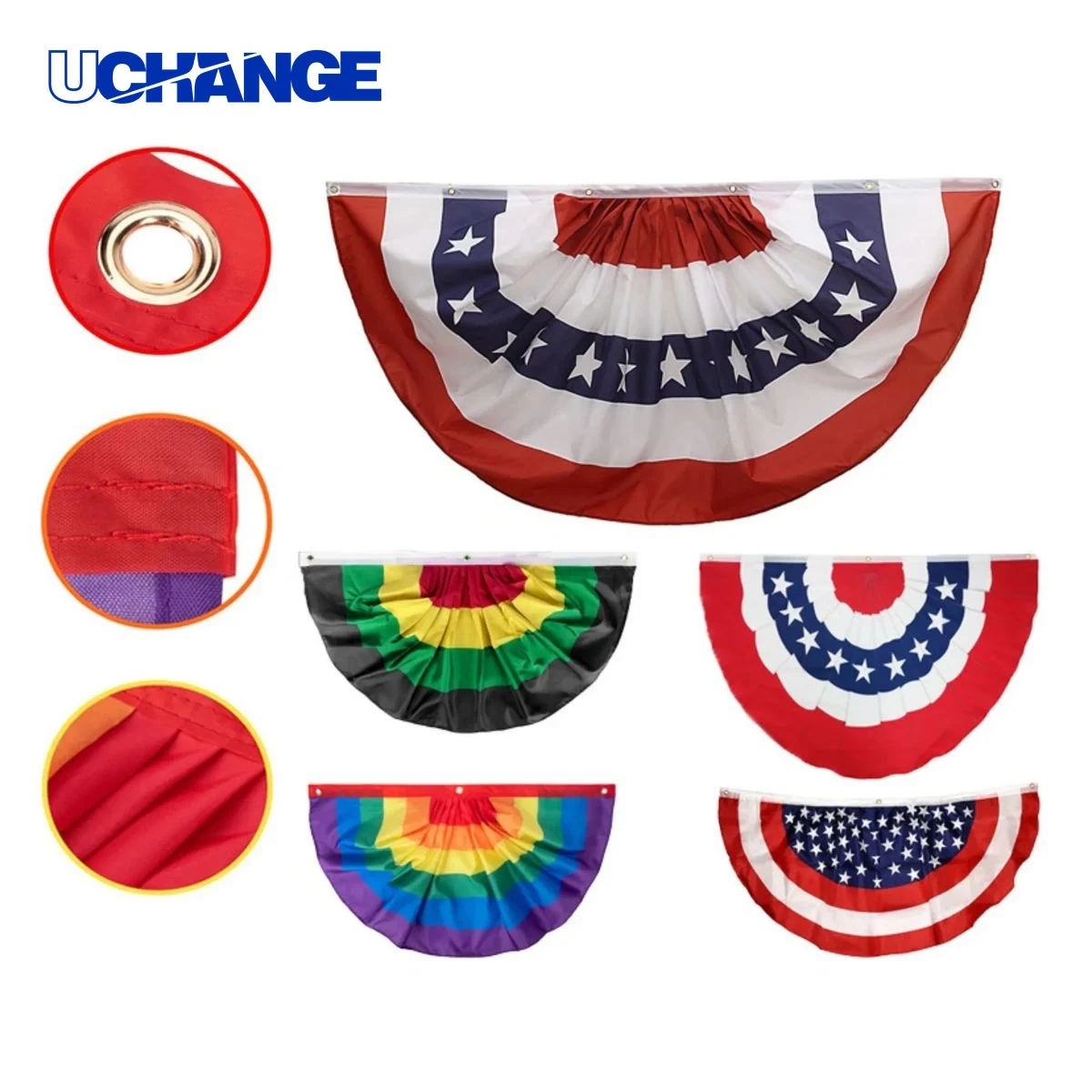 Full Color Pleated Decorative Flag 1