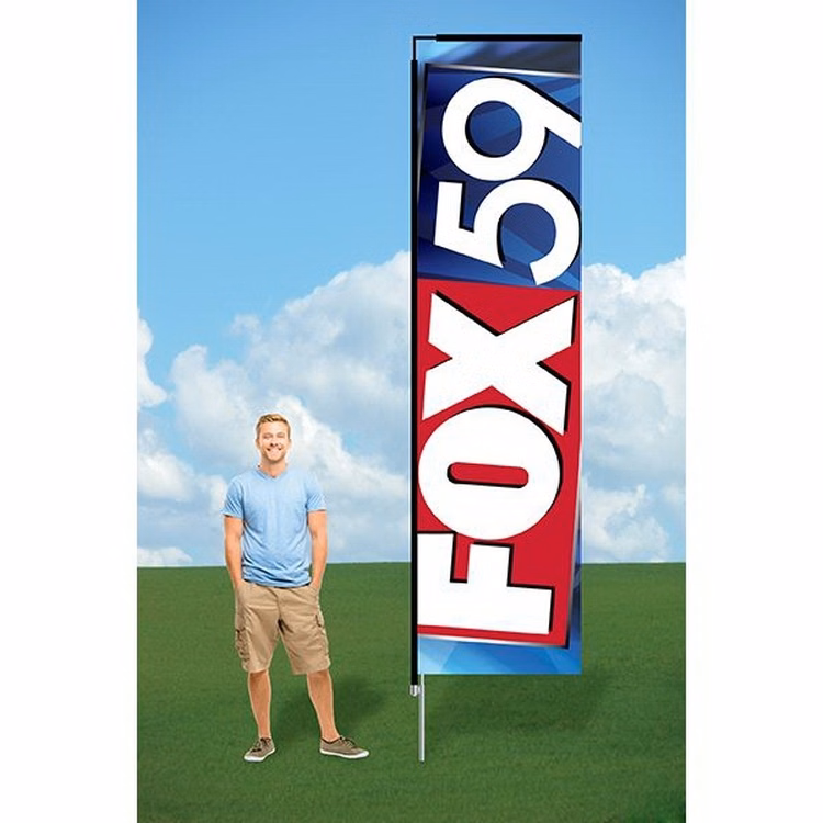 9ft Custom Flag with Ground Stake-Double