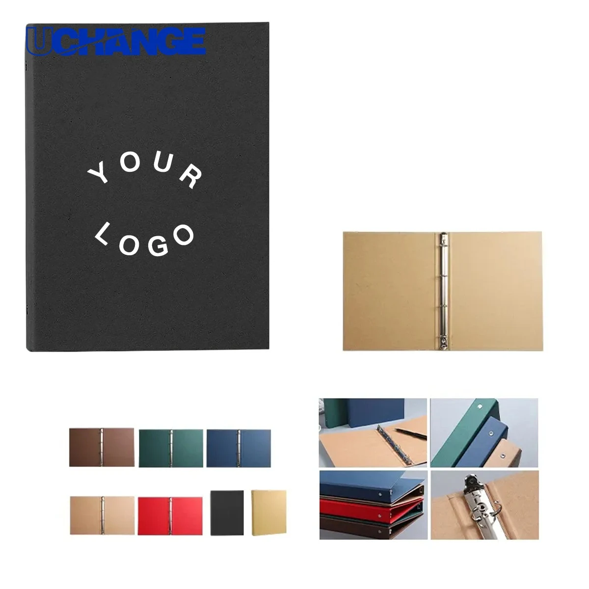 A4 Paper Ring Binder Organizer with Card Pen Slots 1