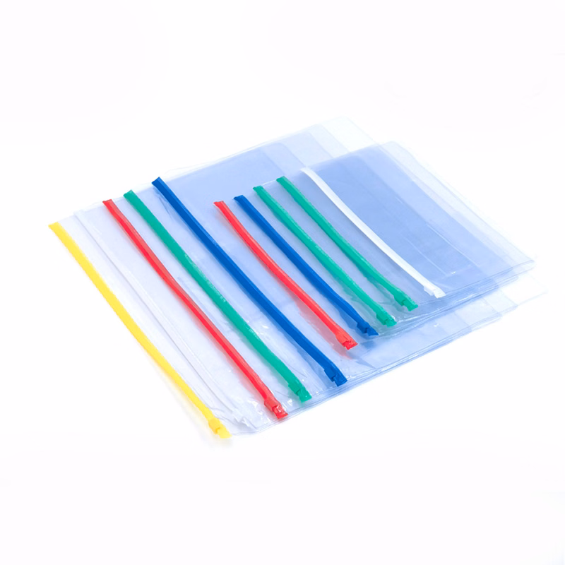 A4 Card Horizontal Zipper Transparent PVC File Bag