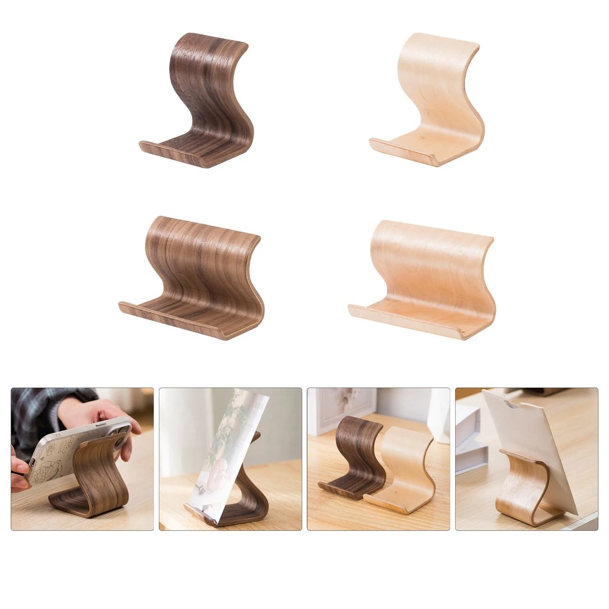S-Shaped Desktop Stand for Hands-Free Viewing 1