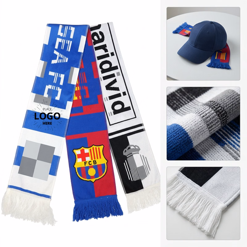 Soft Fringed Soccer Team Cheer Scarf