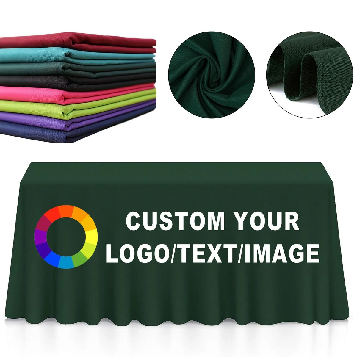 Premium Custom Throw Style Banquet Tablecloth for 6ft Table 1