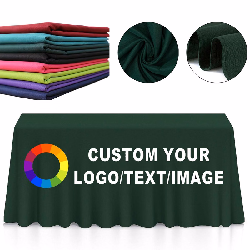 Premium Custom Throw Style Banquet Tablecloth for 6ft Table