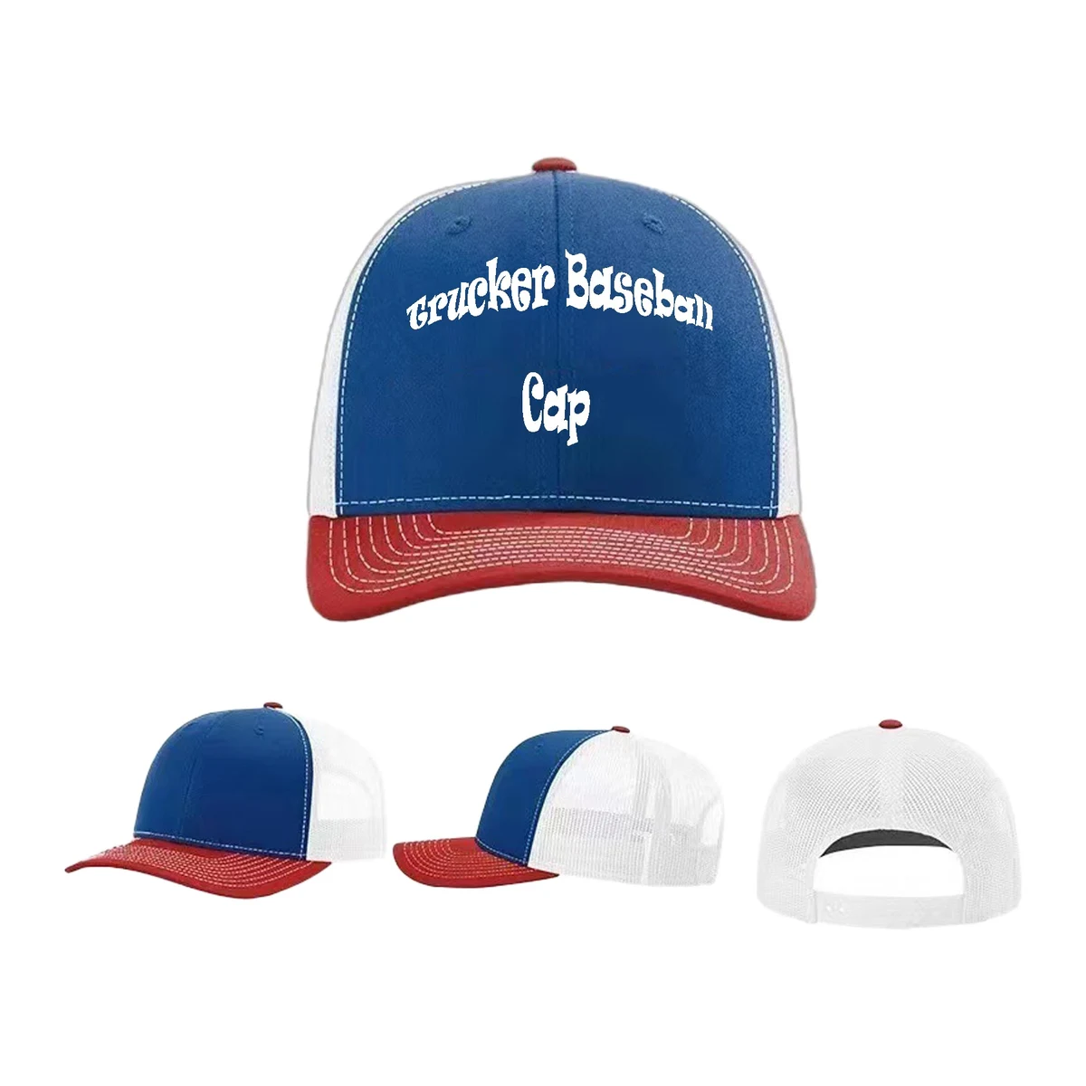 Trucker Baseball Cap With Slightly Curved Brim 1