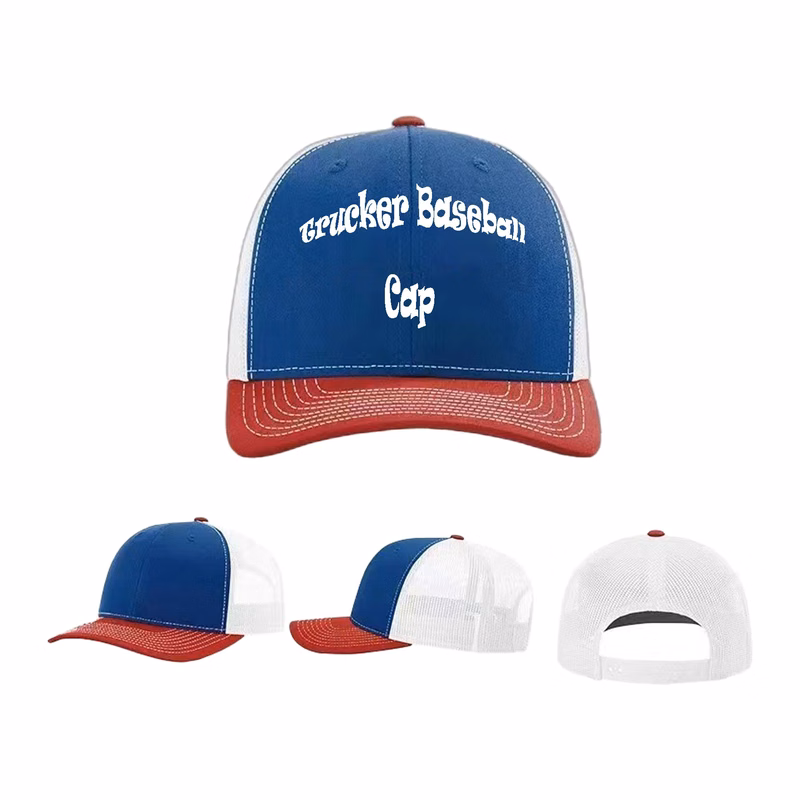 Trucker Baseball Cap With Slightly Curved Brim