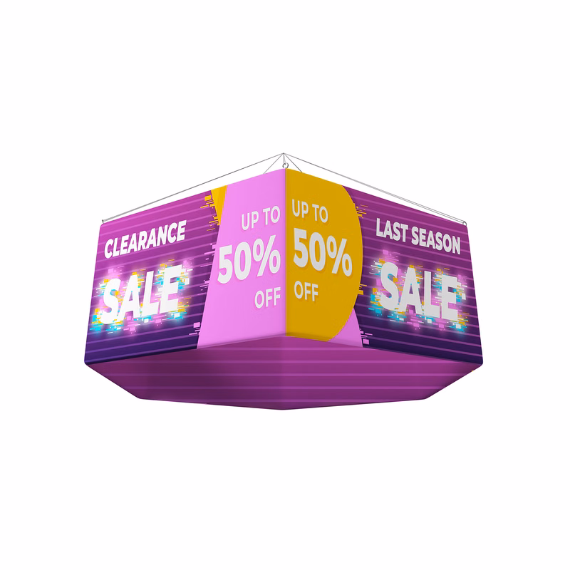 10ft Hex Hanging Banner - FABRIC ONLY