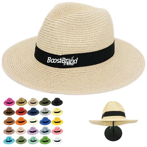 Custom Woven Straw Panama Fedora Hat — Elegant Summer Resort & Event Giveaway 1