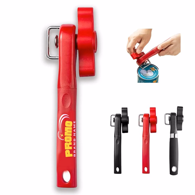Multifunctional safety side-cut manual can opener