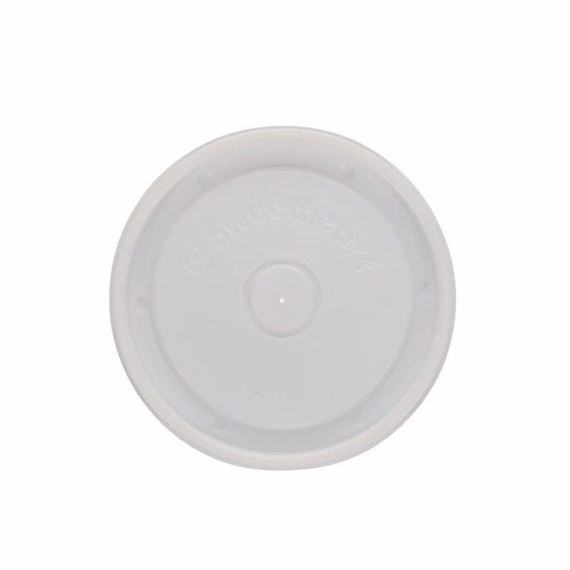 6/8/10 oz Food Container Paper Vented Lid White
