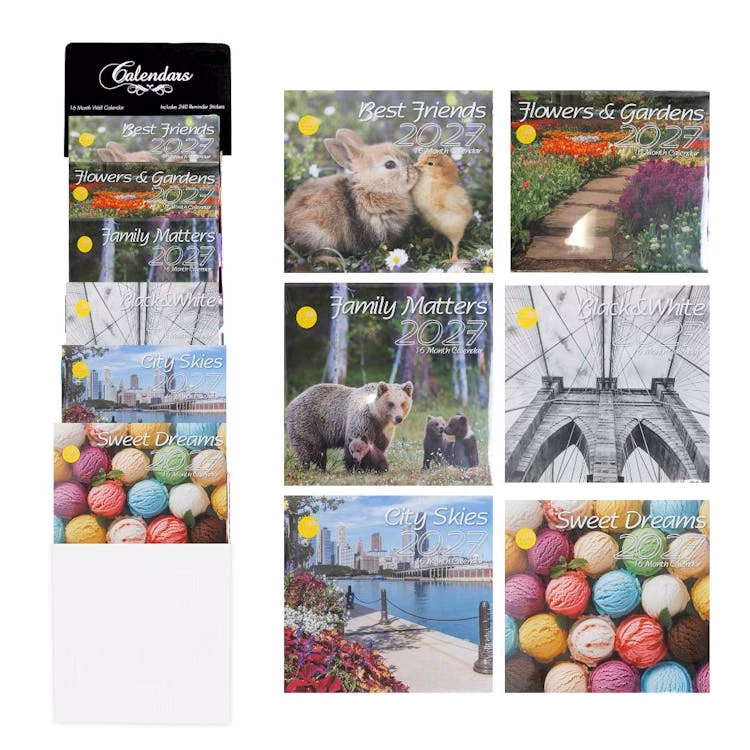 2027 Wall Calendars - 16 Month Floor Display
