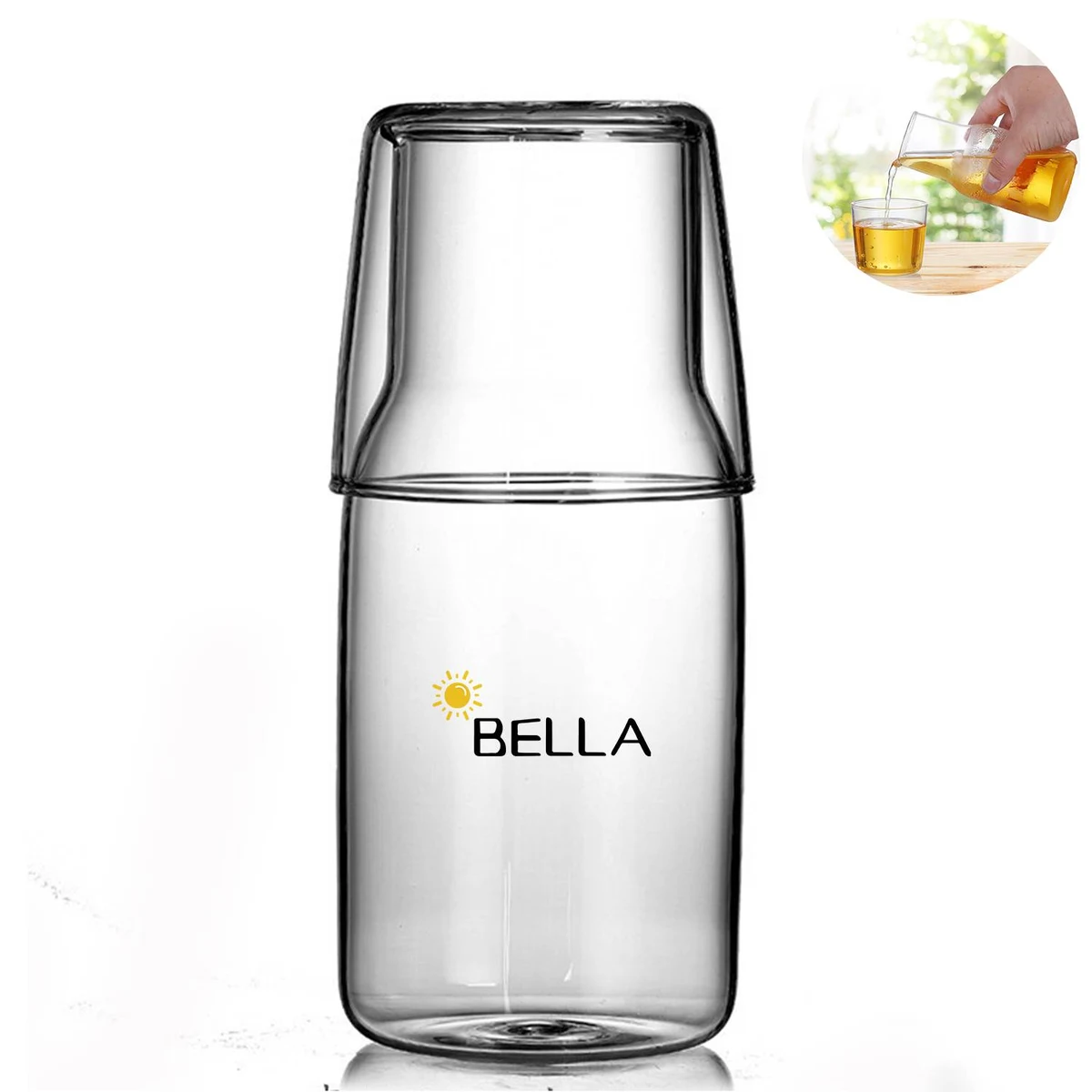 2 In 1 glass heat-resistant juice jug set 1