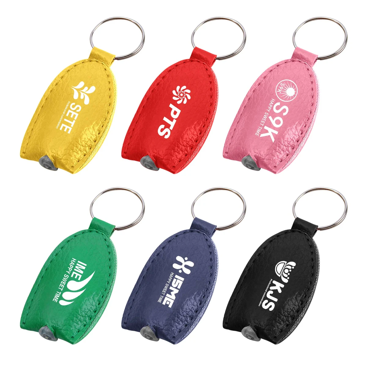 PU Leather Flashlight Keychain With LED White Light 1