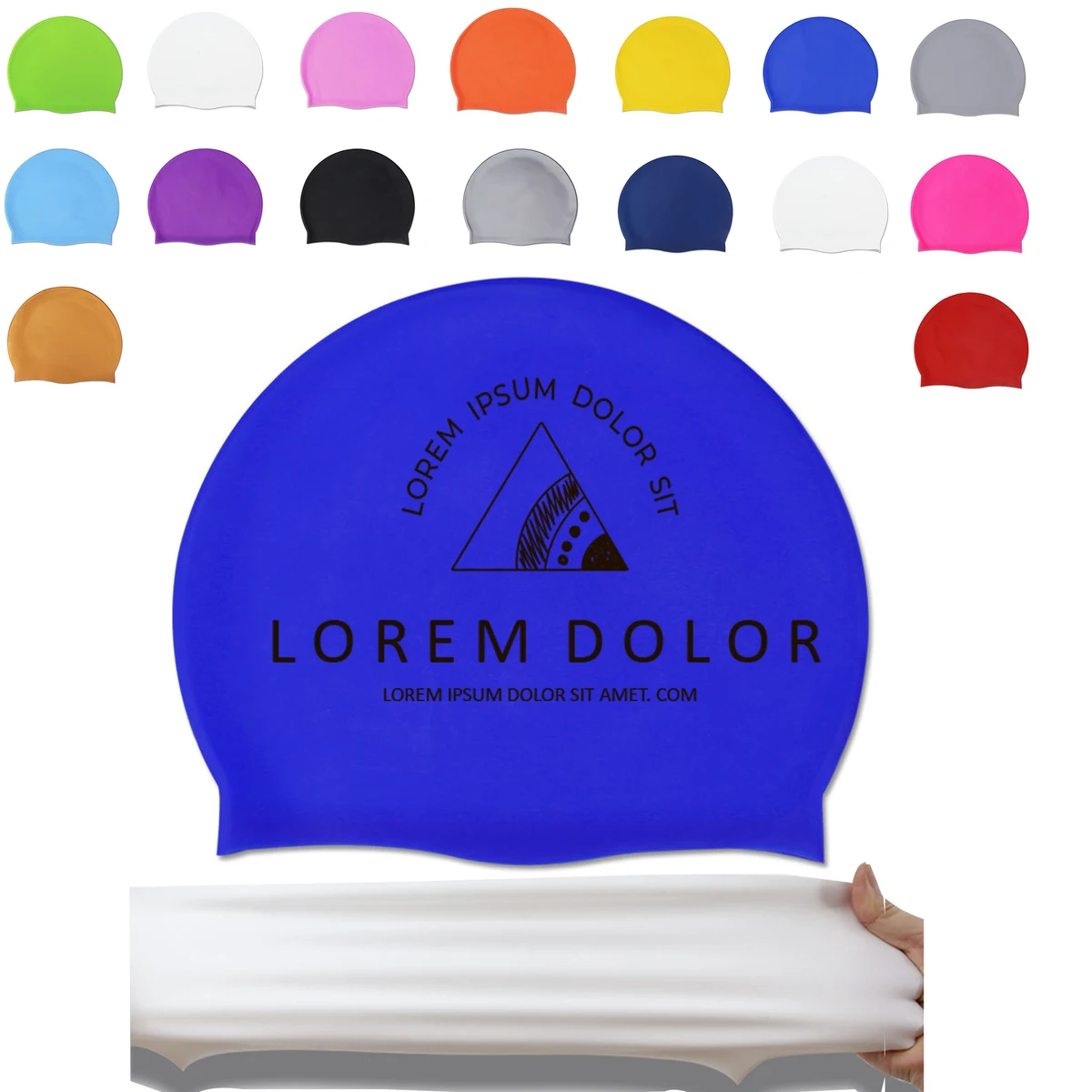 Unisex Adult Silicone Bathing Swim Cap Waterproof 1