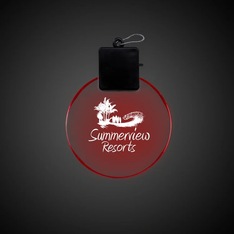Red 2 1/2" Light-Up LED Glow Medallion 1