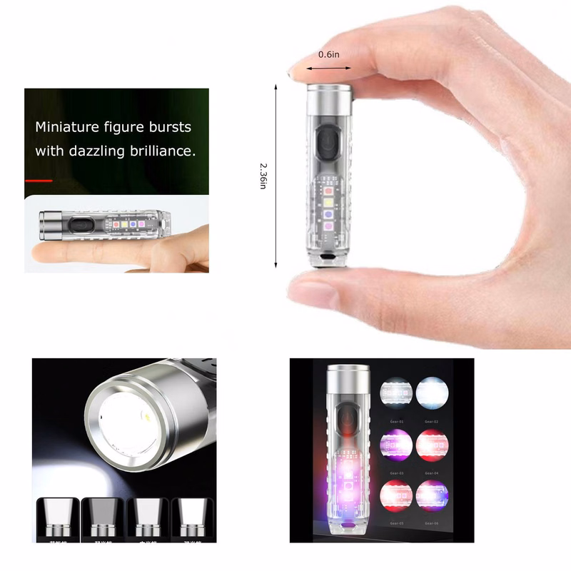 Rechargeable Mini Flashlight w/ Keychain