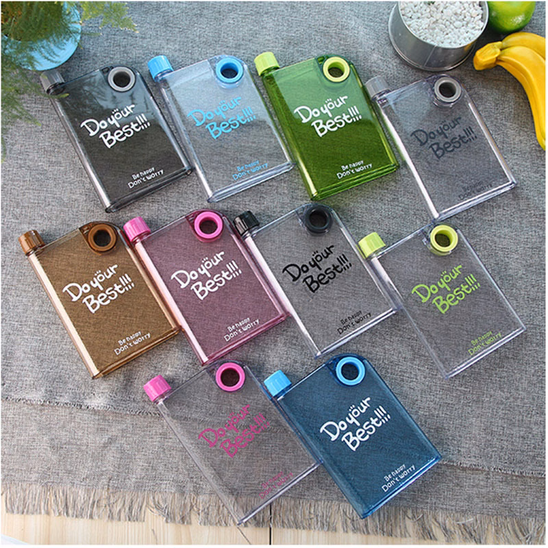 15oz Colorful Flat Water Bottle