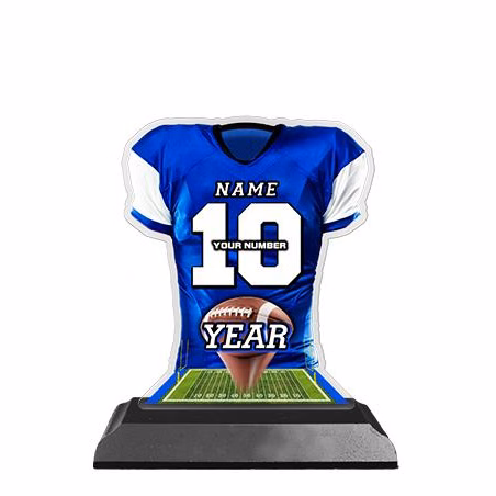 Jersey Acrylic Trophy: 6" Jersey Shape (Football),